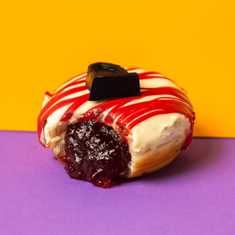 Confezione regalo di mini ciambelle "Corporate Halloween" con logo (VG)