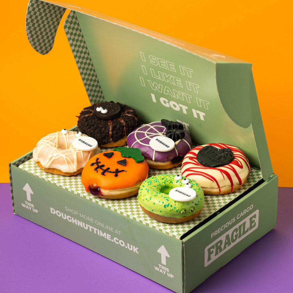 "Corporate Halloween" Donut Geschenkbox mit Logo (VG)