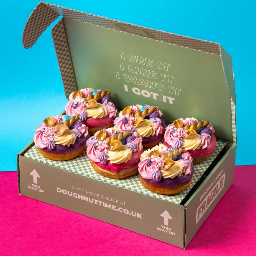 Caja de regalo de donuts "Especial Unicornio" (vegano)
