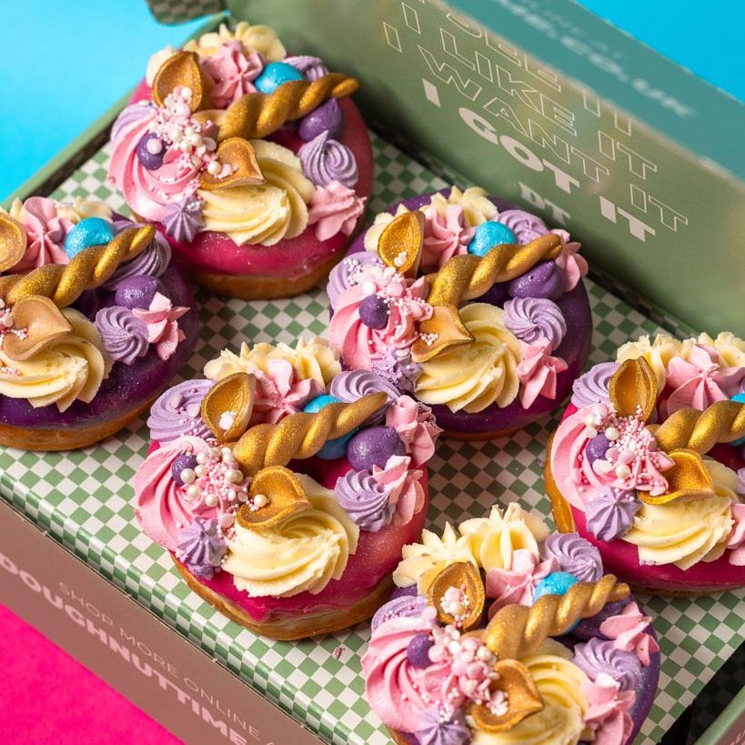 Caja de regalo de donuts "Especial Unicornio" (vegano)