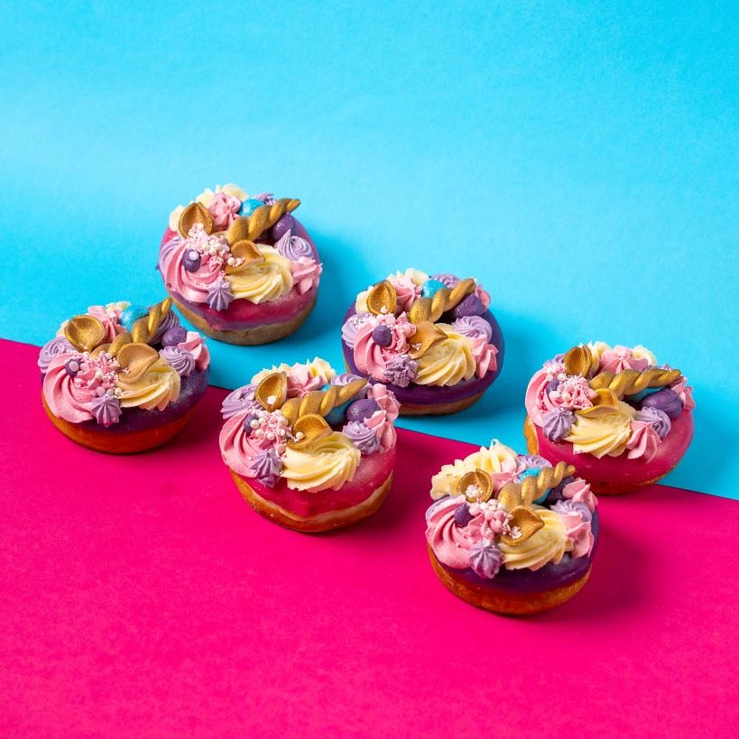 Caja de regalo de donuts "Especial Unicornio" (vegano)