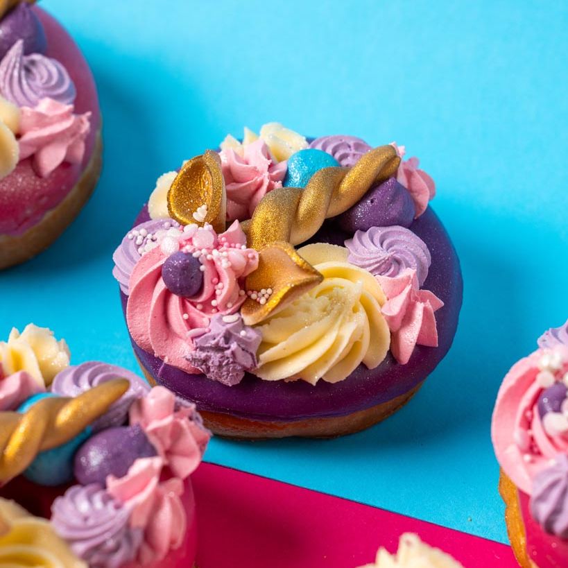 Caja de regalo de donuts "Especial Unicornio" (vegano)