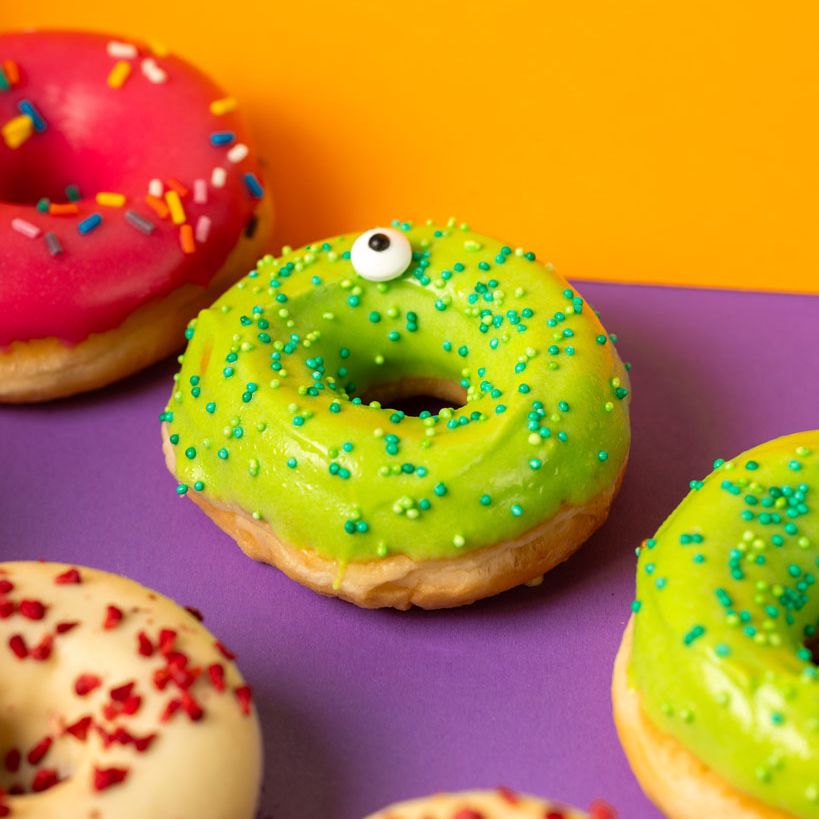 Confezione regalo di mini ciambelle di Halloween senza glutine