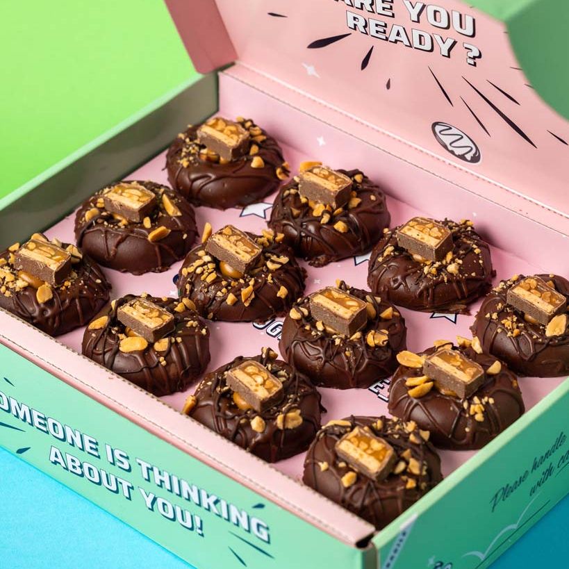 Caja de regalo "Snicky Minaj horneado" de mini rosquillas sin gluten (12 unidades)