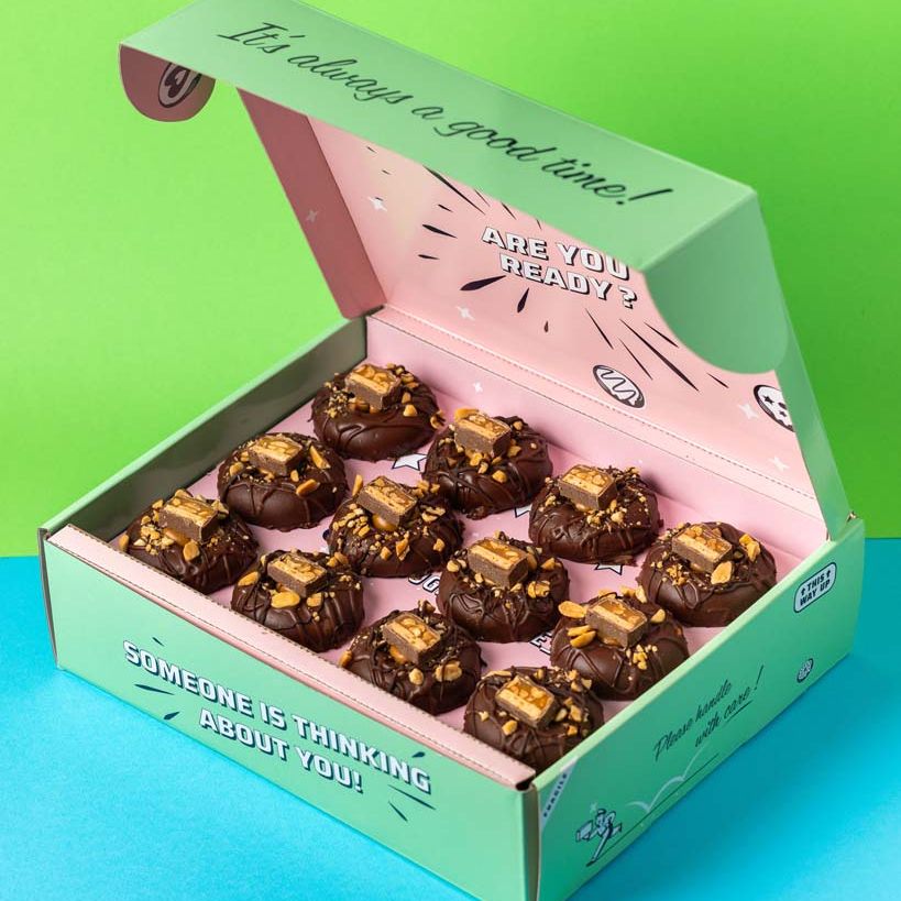 Caja de regalo "Snicky Minaj horneado" de mini rosquillas sin gluten (12 unidades)