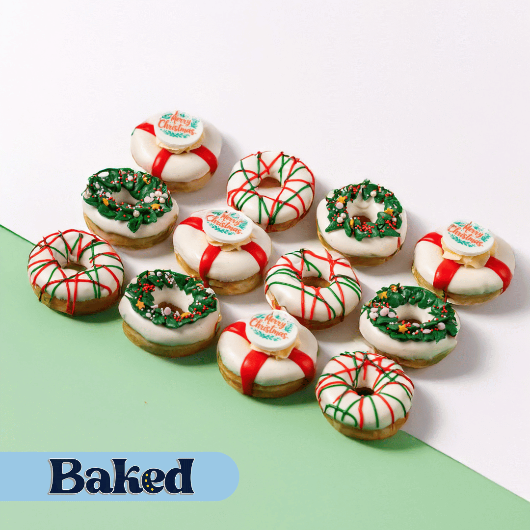 Boîte cadeau mini-beignets sans gluten pour Noël