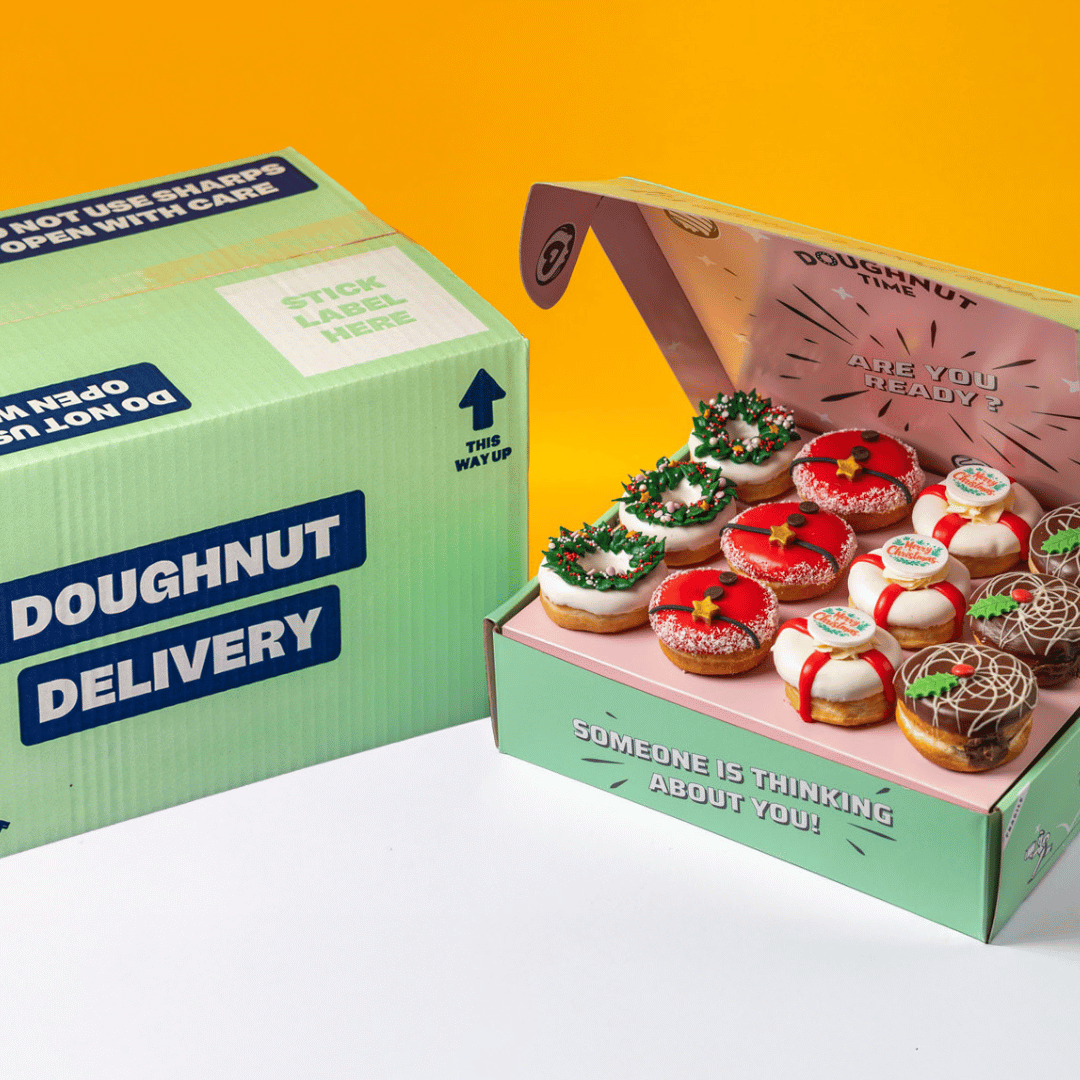 Weihnachten Partybox XL - 60 Mini-Donuts