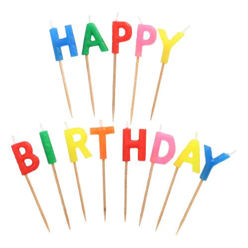 Letter candle set "Happy Birthday"