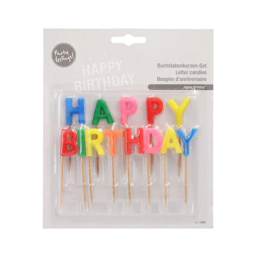 Letter candle set "Happy Birthday"