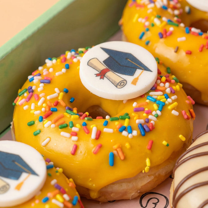 Graduation vegan mini donut Geschenkbox
