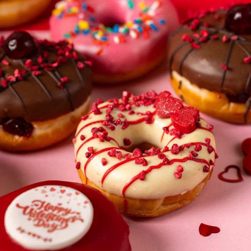 "Caja regalo mini donuts "Especial San Valentín