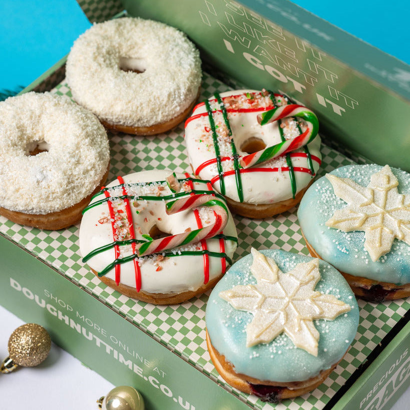 "Noël végétalien" boîte cadeau de donuts (VG)