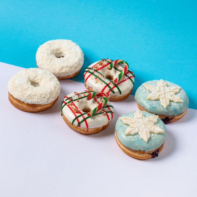 "Noël végétalien" boîte cadeau de donuts (VG)