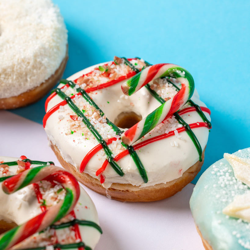 "Noël végétalien" boîte cadeau de donuts (VG)
