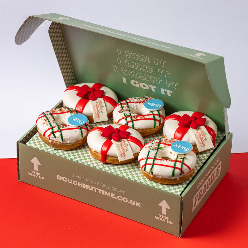 Confezione regalo aziendale "Buone Feste" con logo (vegan)