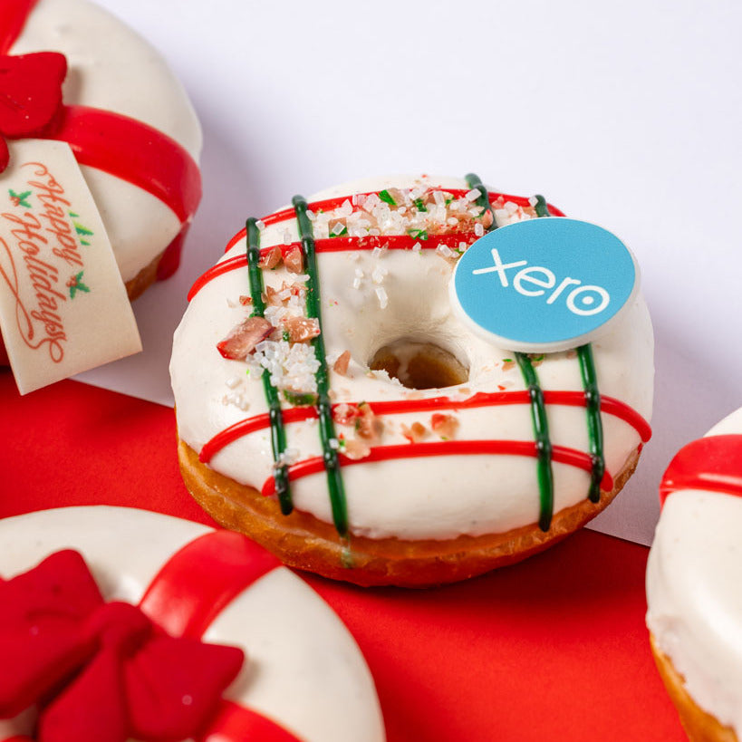 Confezione regalo aziendale "Buone Feste" con logo (vegan)