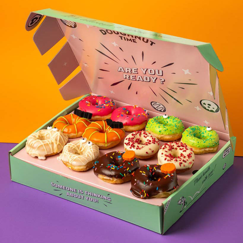 "Glutenfriendly Halloween" mini doughnut gift box