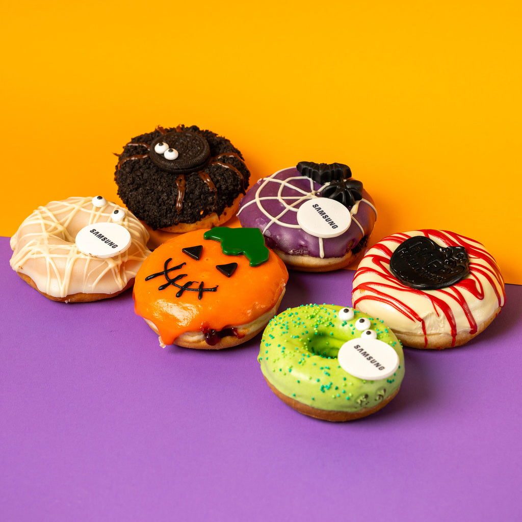 "Corporate Halloween" boîte cadeau de donuts avec logo (VG)