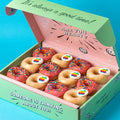 Custom Brandbox - 24 Mini-Donuts mit Logo und Firmenfarben (VG)