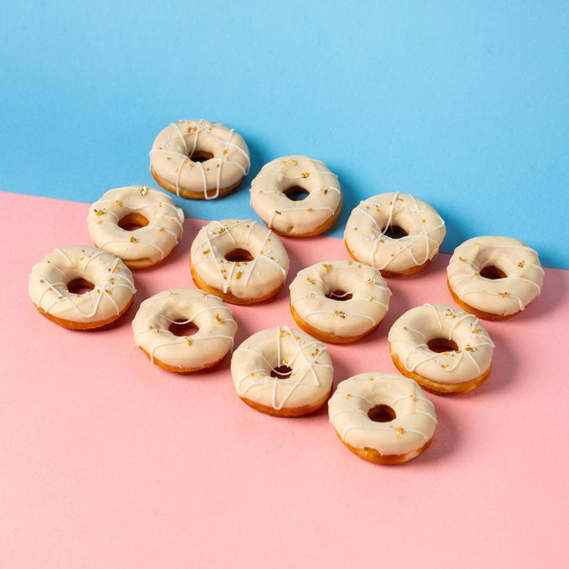 Caja de regalo de boda mini-donut (vegano)