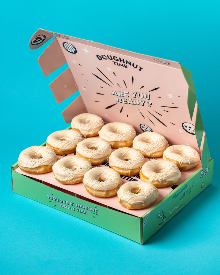 Caja de regalo de boda mini-donut (vegano)