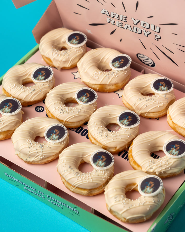 Caja de regalo de boda mini-donut (vegano)