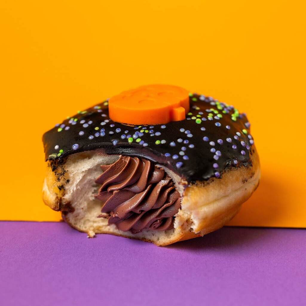 "Corporate Halloween" mini doughnut gift box with logo