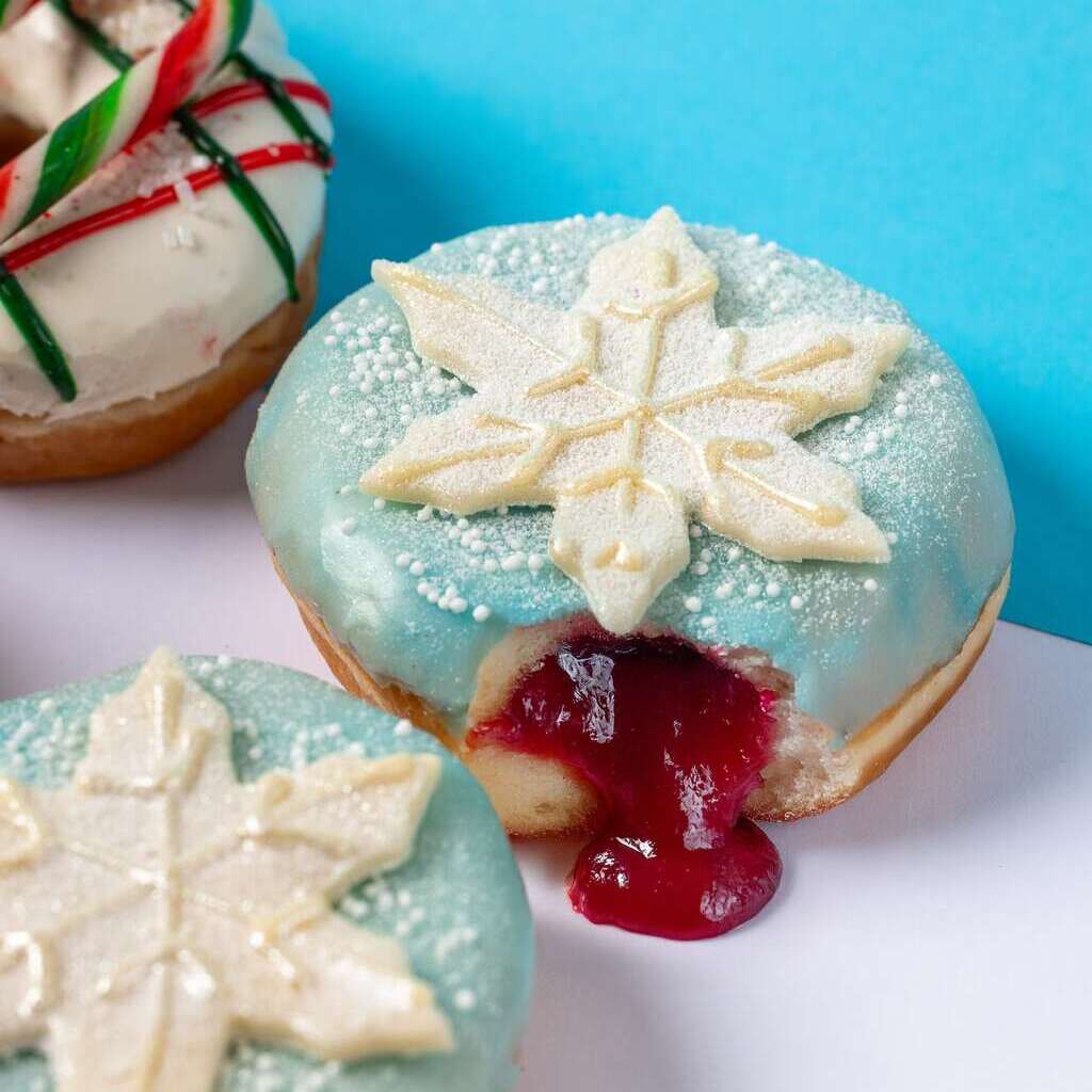 "Noël végétalien" boîte cadeau de donuts (VG)