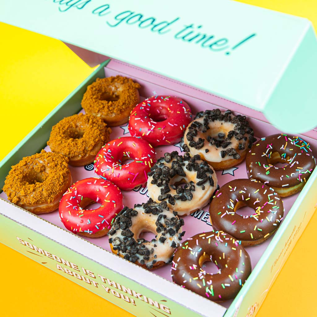 FLASH OFFER - 12-Pack Mini-Donut Geschenkbox (vegan) 