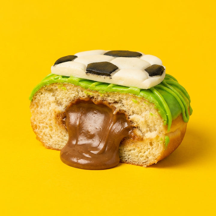 Boîte cadeau de beignets de football (végétalien)