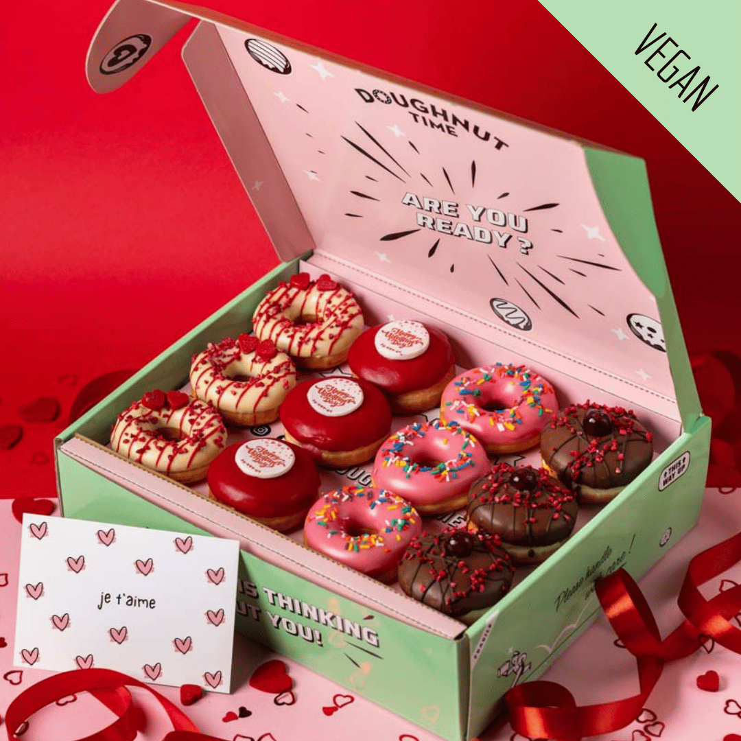 "Caja regalo mini donuts "Especial San Valentín