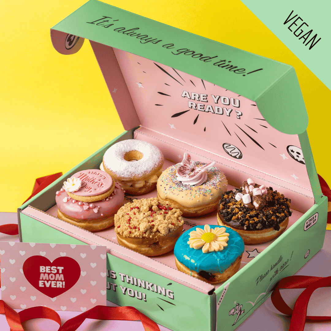 Caja regalo donut vegano "Especial Día de la Madre