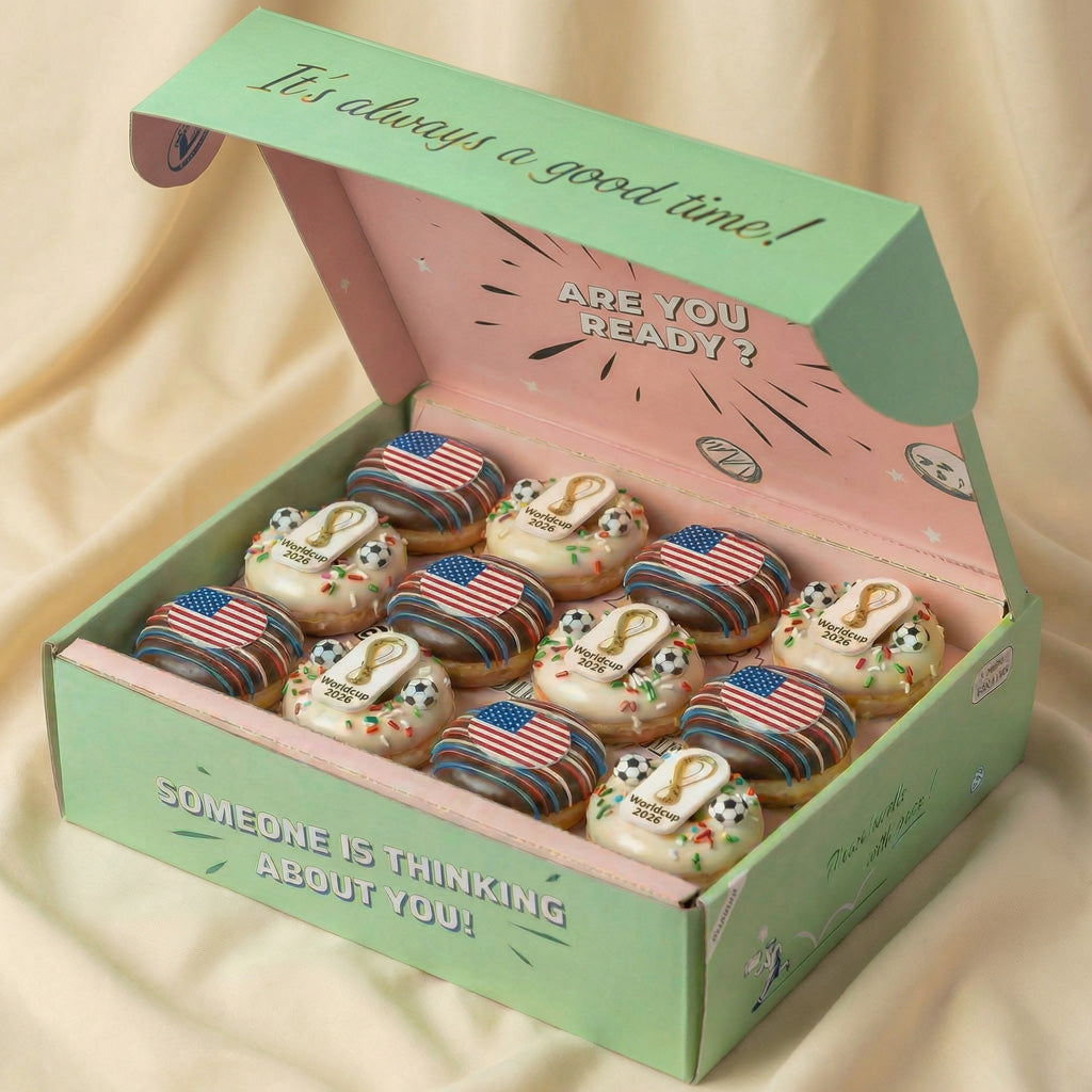 World Cup 26 Choose Your Country mini doughnut gift box