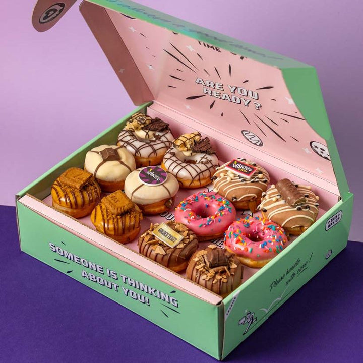 "Caja regalo mini donuts "Los favoritos de Wonka