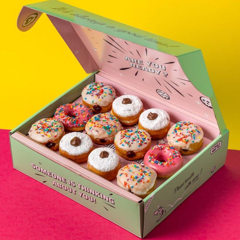 Caja de regalo de donuts "Mini Party" (VG)