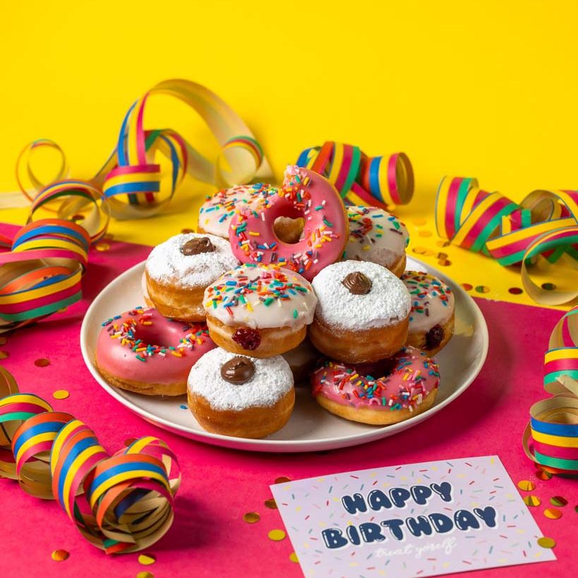 Caja de regalo de donuts "Mini Party" (VG)