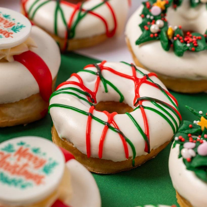 Boîte cadeau mini-beignets sans gluten pour Noël