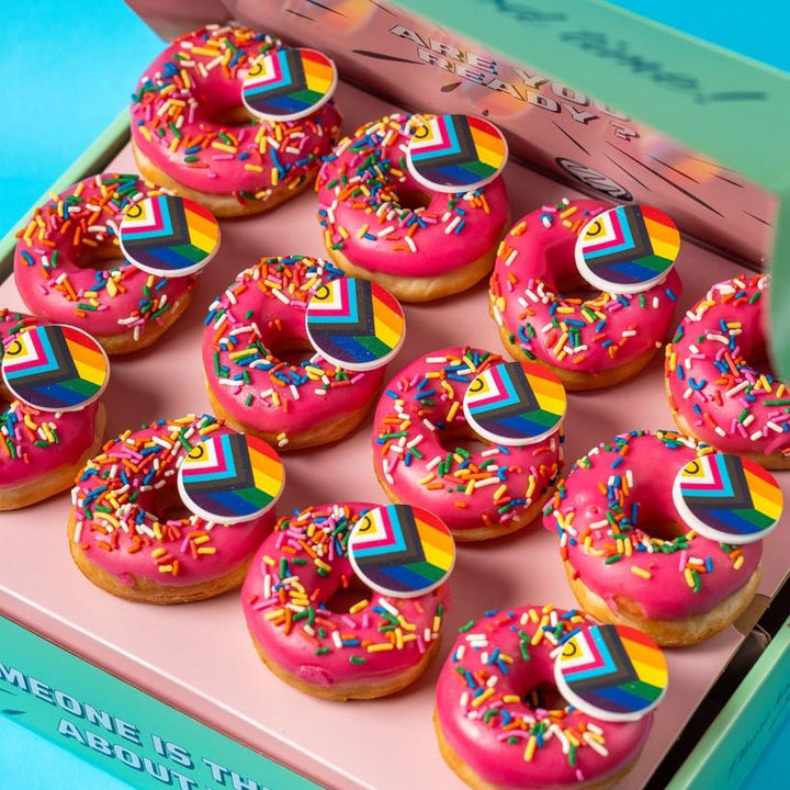 Caja de regalo mini donuts "Especial Mes del Orgullo" (VG)