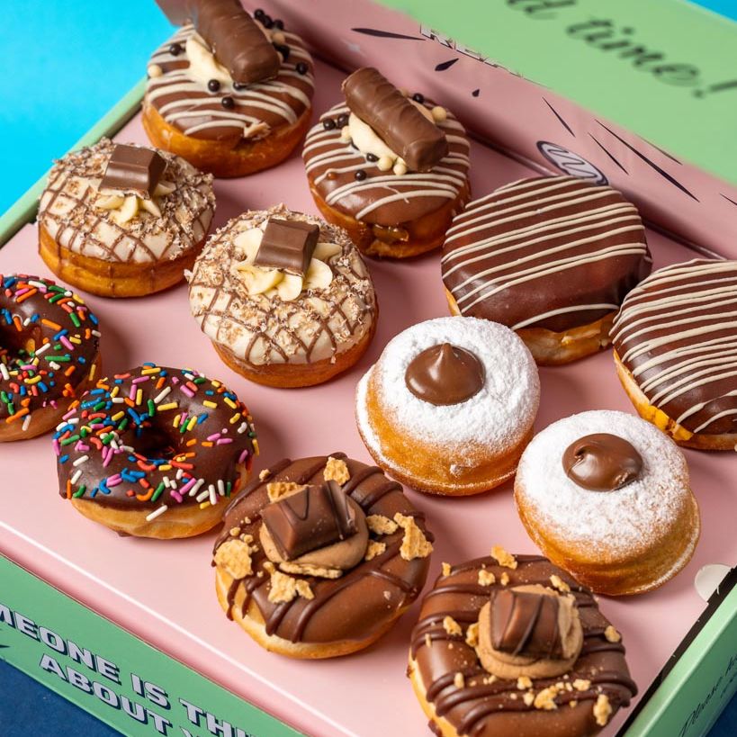 "Chocoholics" Caja regalo mini donuts