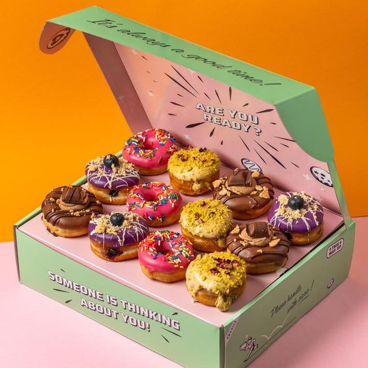 "Caja de regalo mini donuts "Favoritos de Leo