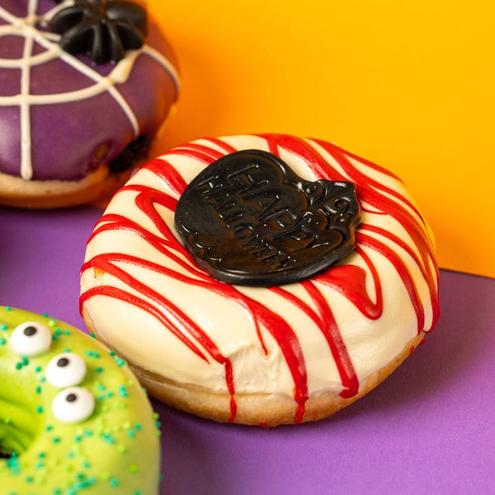 "Corporate Halloween" doughnut gift box with logo (VG)