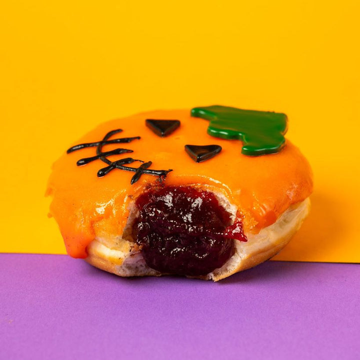 "Corporate Halloween" doughnut gift box with logo (VG)