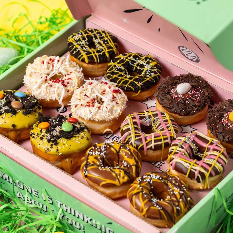 Mini-donut "Spécial Pâques" boîte cadeau (12 pièces)