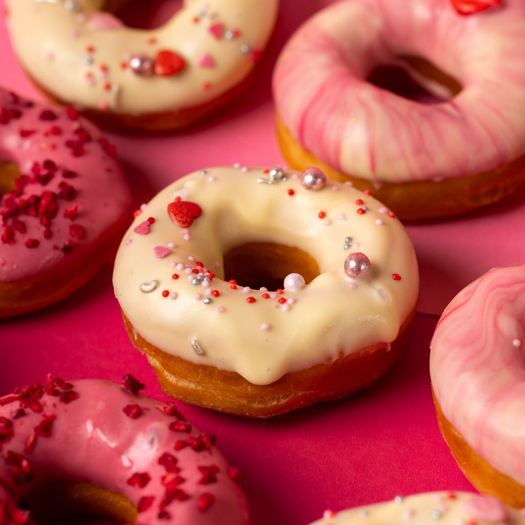 Caja de regalo de mini-donut "Pink Party" (vegano)